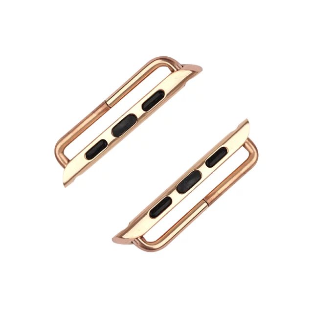 2Pcs/1 Pair Metal Connectors Clasp Watch Strap Adapter for Apple Watch Series 4 44mm, Series 3 / 2 / 1 42mm