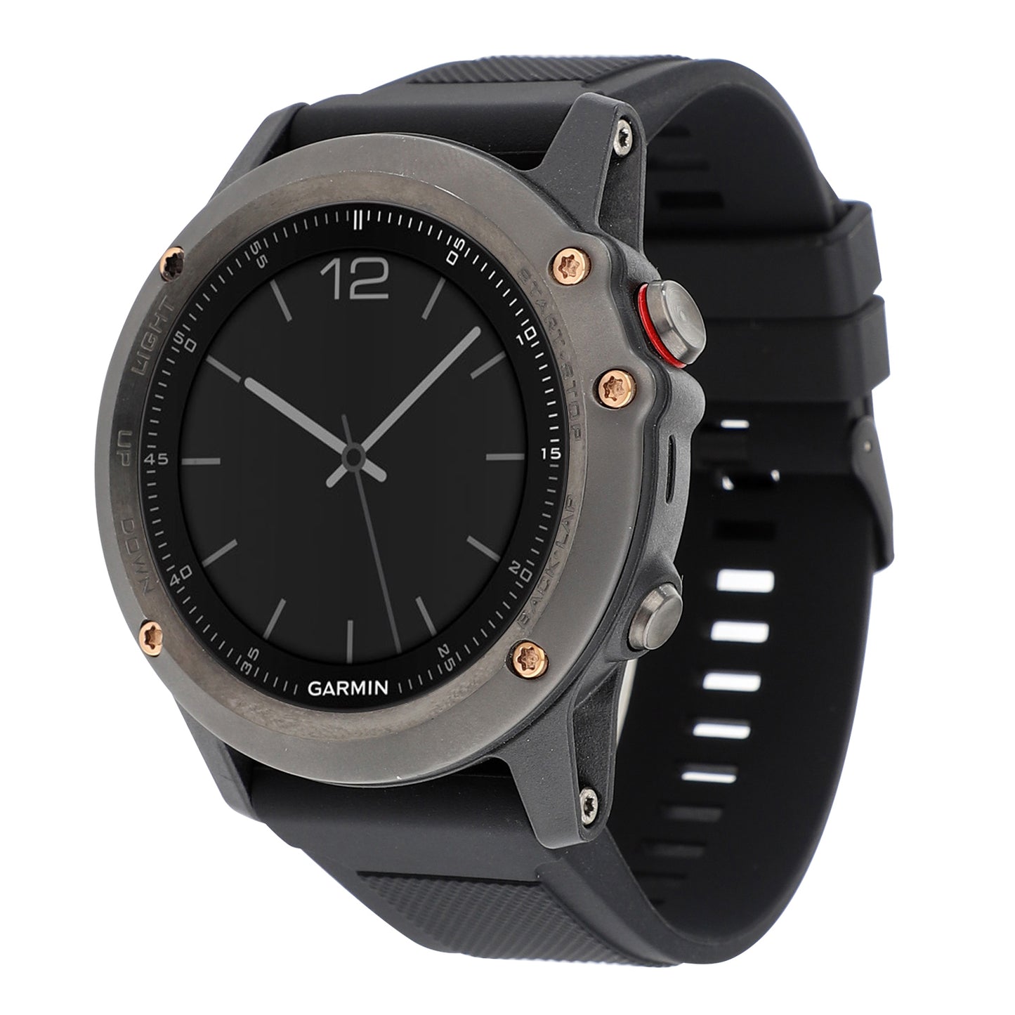 22mm Soft Textured Silicone Watch Band Wrist Bracelet for Garmin Fenix 5 / 5 Plus with Black Buckle