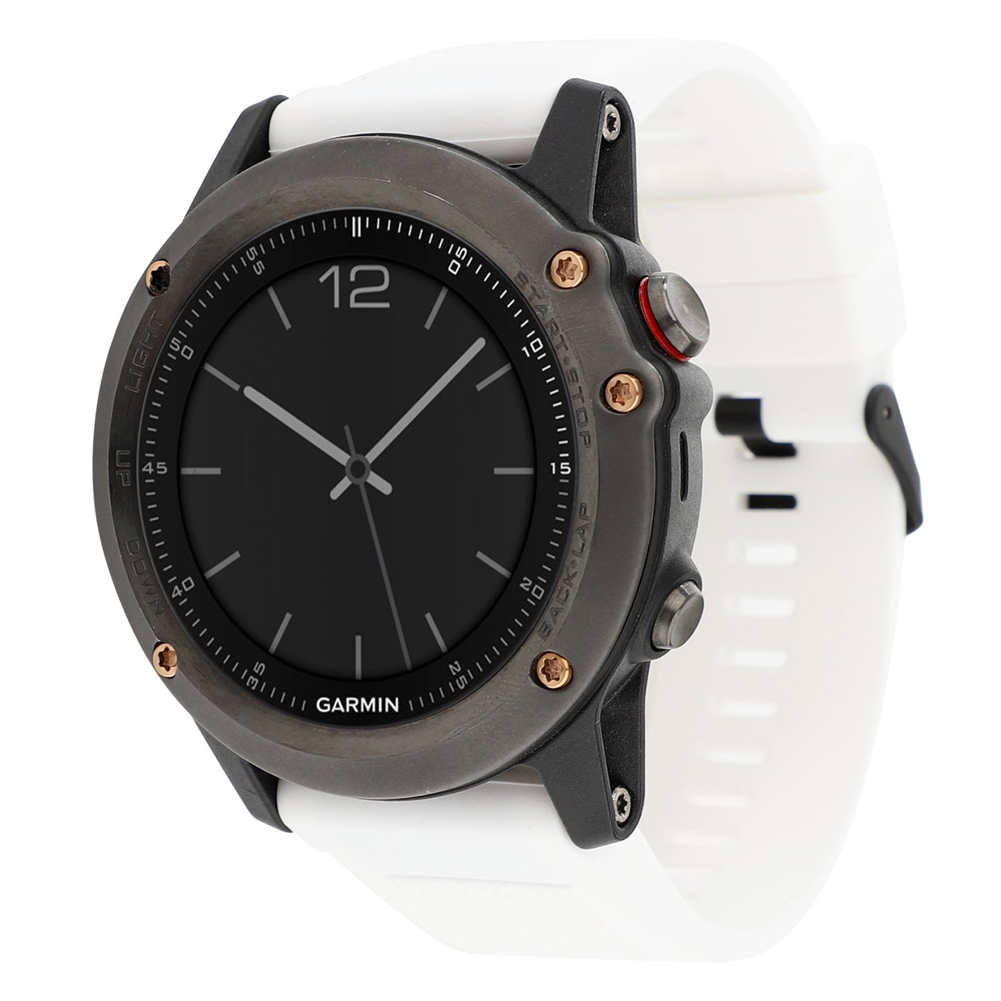 22mm Soft Textured Silicone Watch Band Wrist Bracelet for Garmin Fenix 5 / 5 Plus with Black Buckle