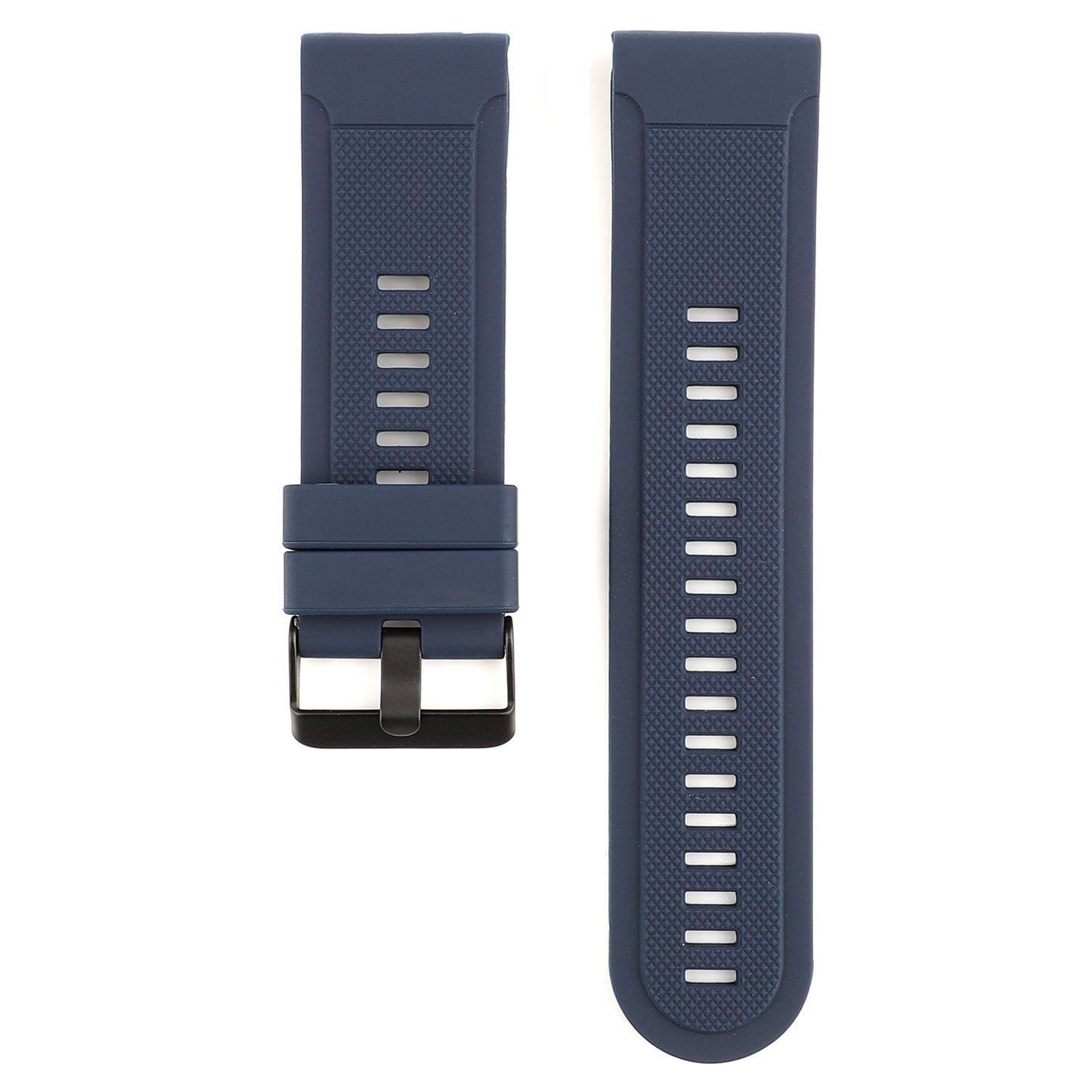 22mm Soft Textured Silicone Watch Band Wrist Bracelet for Garmin Fenix 5 / 5 Plus with Black Buckle