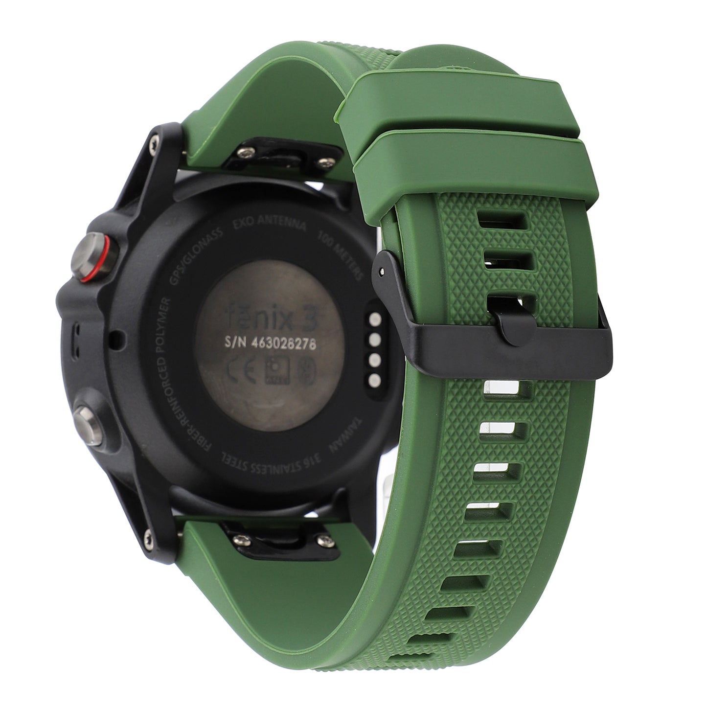 22mm Soft Textured Silicone Watch Band Wrist Bracelet for Garmin Fenix 5 / 5 Plus with Black Buckle