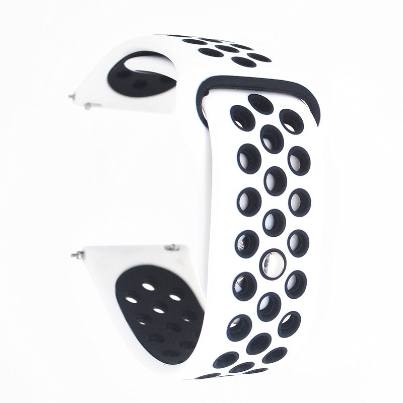 20mm Two-tone Silicone Hollow Watch Band for Samsung Galaxy Watch Active