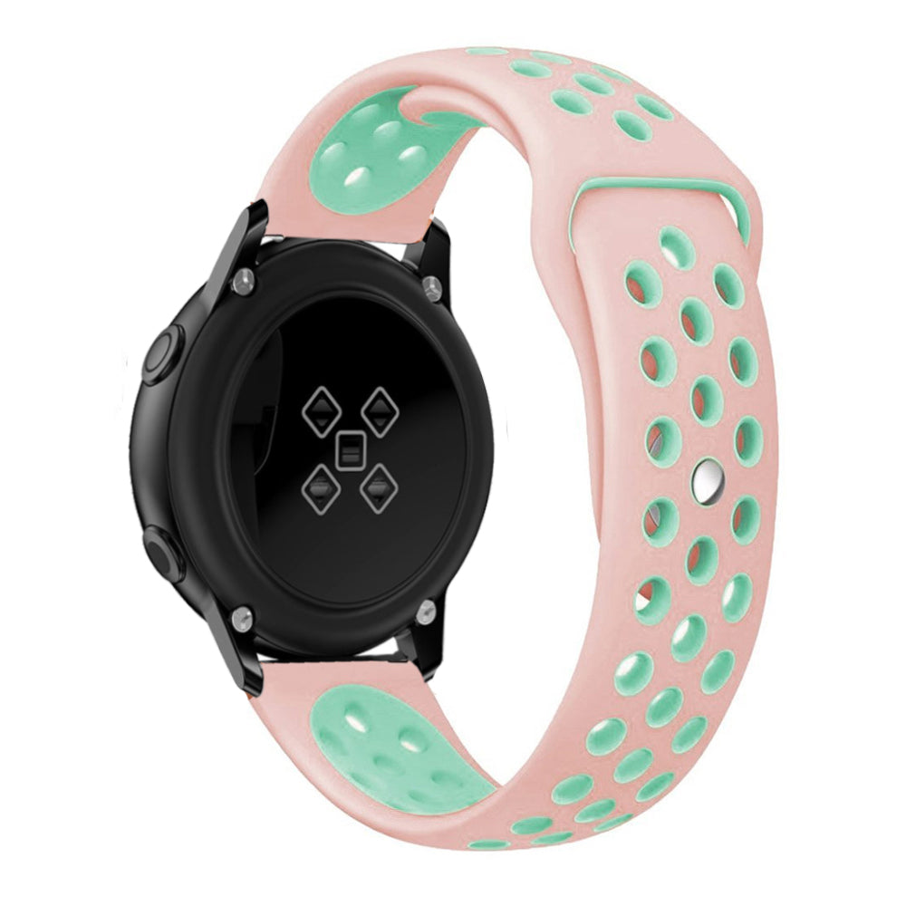 20mm Two-tone Silicone Hollow Watch Band for Samsung Galaxy Watch Active