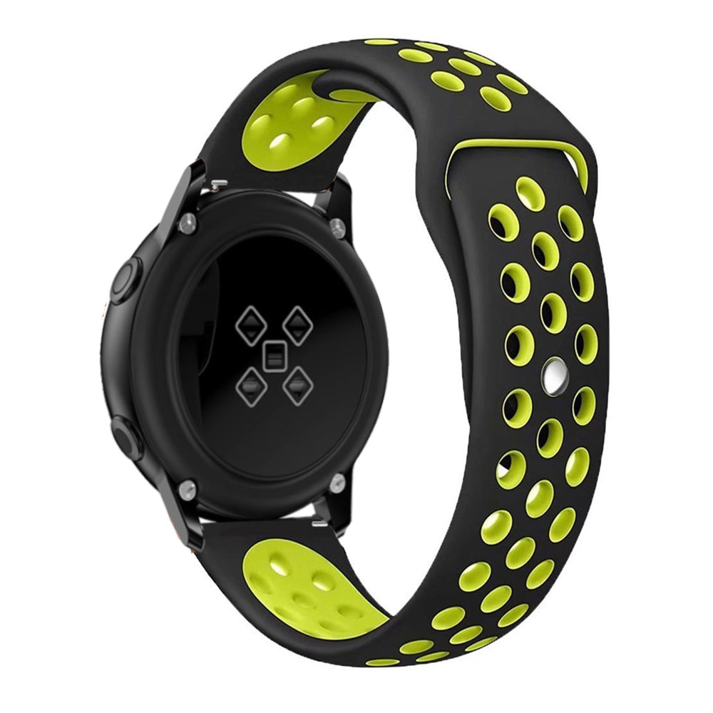 20mm Two-tone Silicone Hollow Watch Band for Samsung Galaxy Watch Active