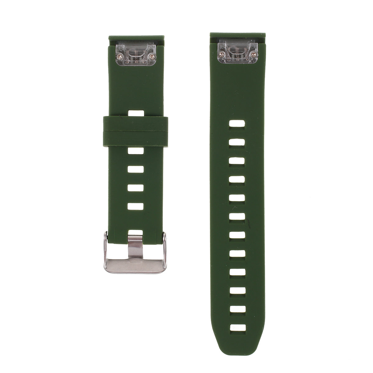 22mm Soft Textured Silicone Watch Strap for Garmin Fenix 5 / 5 Plus / Forerunner 935, Adjustable Watchband with Silver Color Buckle