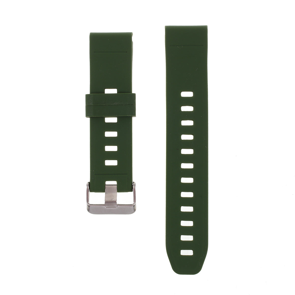22mm Soft Textured Silicone Watch Strap for Garmin Fenix 5 / 5 Plus / Forerunner 935, Adjustable Watchband with Silver Color Buckle