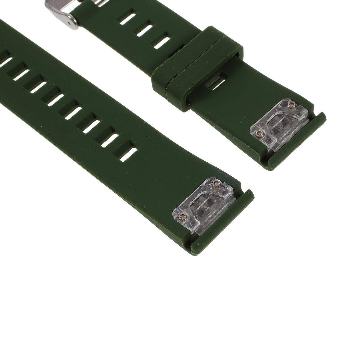 22mm Soft Textured Silicone Watch Strap for Garmin Fenix 5 / 5 Plus / Forerunner 935, Adjustable Watchband with Silver Color Buckle