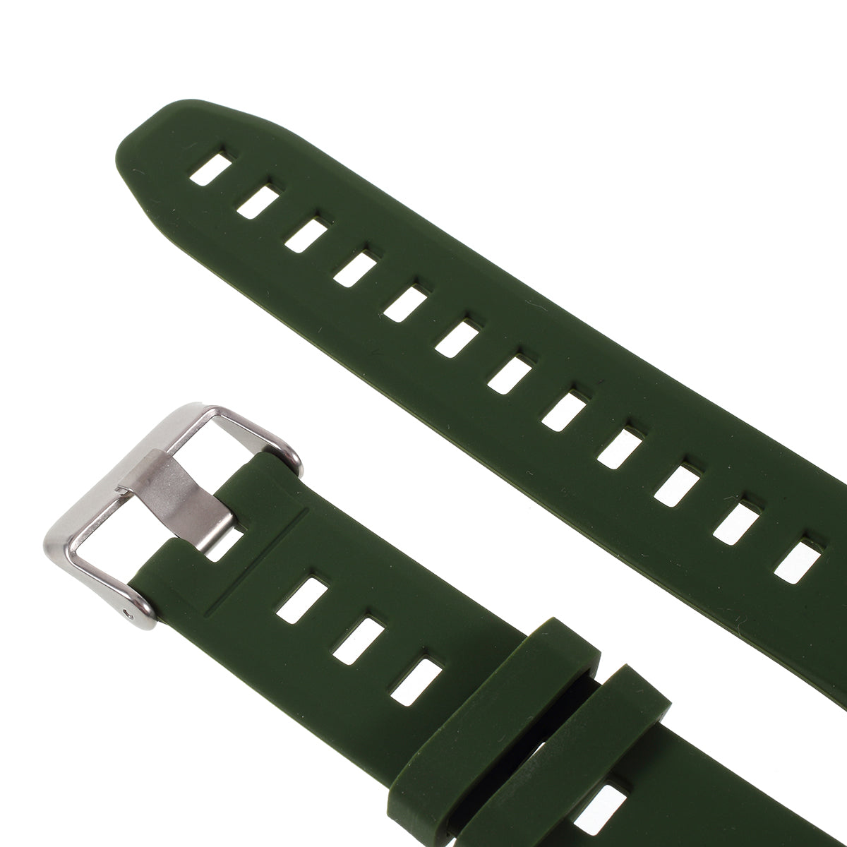 22mm Soft Textured Silicone Watch Strap for Garmin Fenix 5 / 5 Plus / Forerunner 935, Adjustable Watchband with Silver Color Buckle