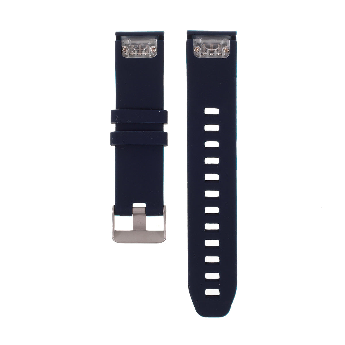22mm Soft Textured Silicone Watch Strap for Garmin Fenix 5 / 5 Plus / Forerunner 935, Adjustable Watchband with Silver Color Buckle