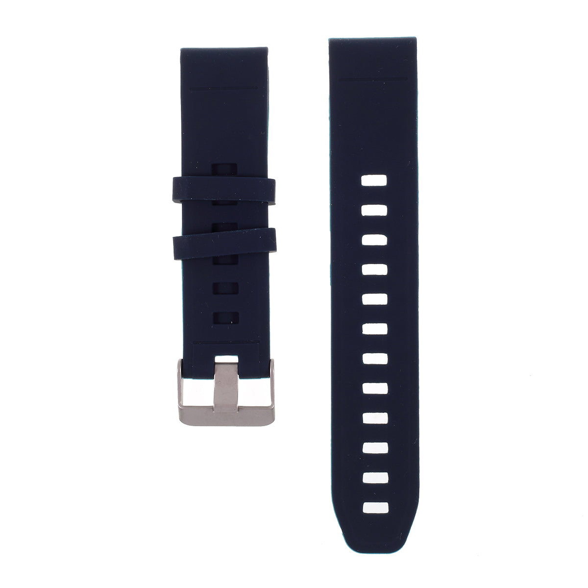 22mm Soft Textured Silicone Watch Strap for Garmin Fenix 5 / 5 Plus / Forerunner 935, Adjustable Watchband with Silver Color Buckle