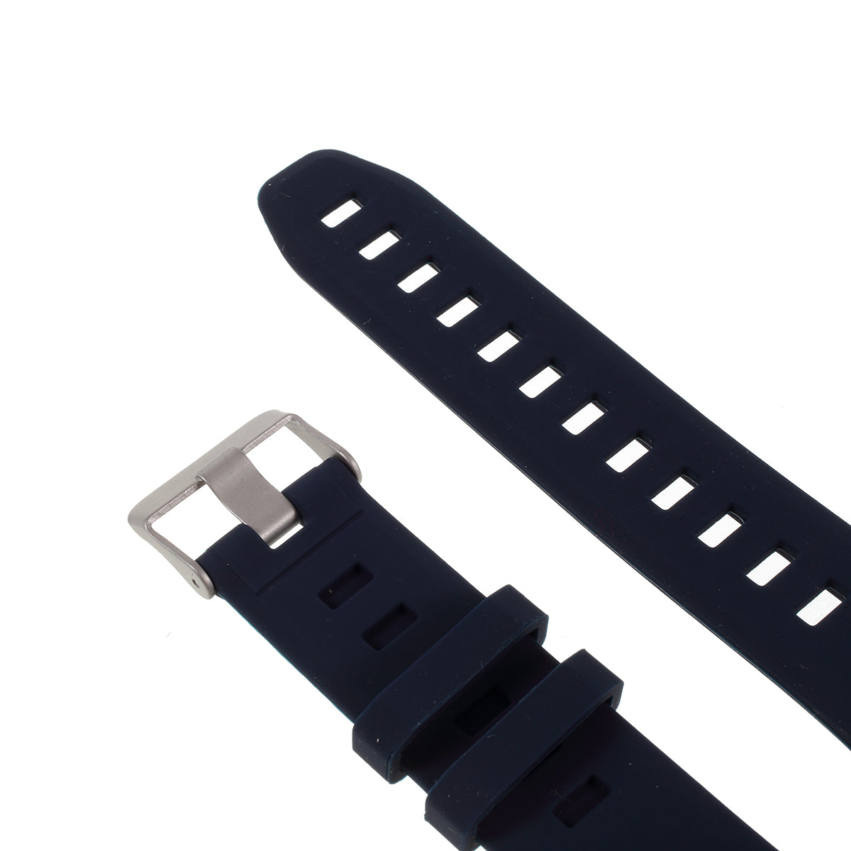 22mm Soft Textured Silicone Watch Strap for Garmin Fenix 5 / 5 Plus / Forerunner 935, Adjustable Watchband with Silver Color Buckle