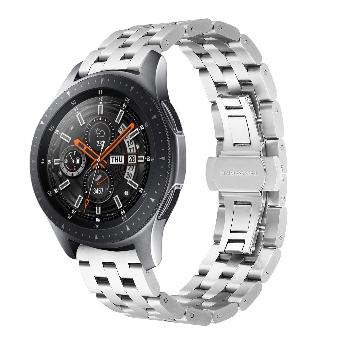 20mm Stainless Steel Watch Band Wrist Strap Replacement for Samsung Galaxy Watch 42mm