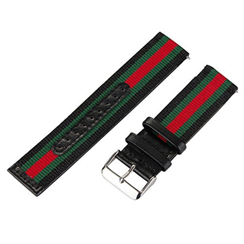 22mm Nylon + Genuine Leather Watch Band Strap for Huawei Watch GT/Honor Watch Magic