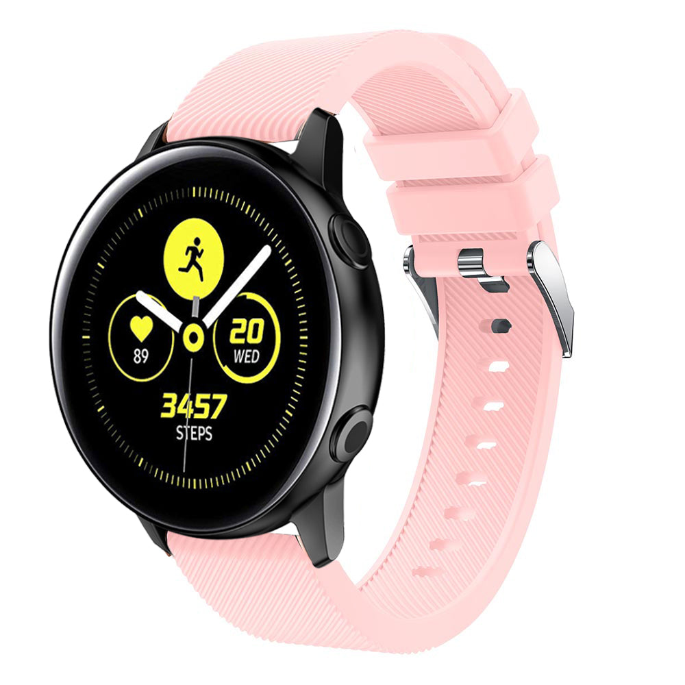 20mm Twill Texture Silicone Watch Strap for Samsung Galaxy Watch Active SM-R500