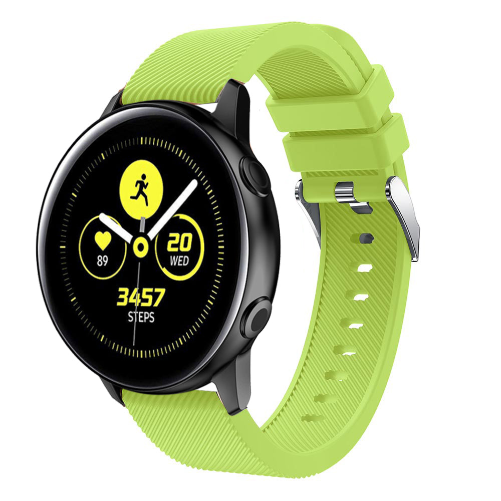 20mm Twill Texture Silicone Watch Strap for Samsung Galaxy Watch Active SM-R500