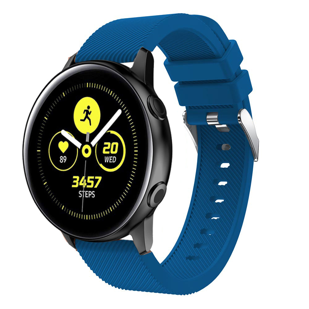 20mm Twill Texture Silicone Watch Strap for Samsung Galaxy Watch Active SM-R500