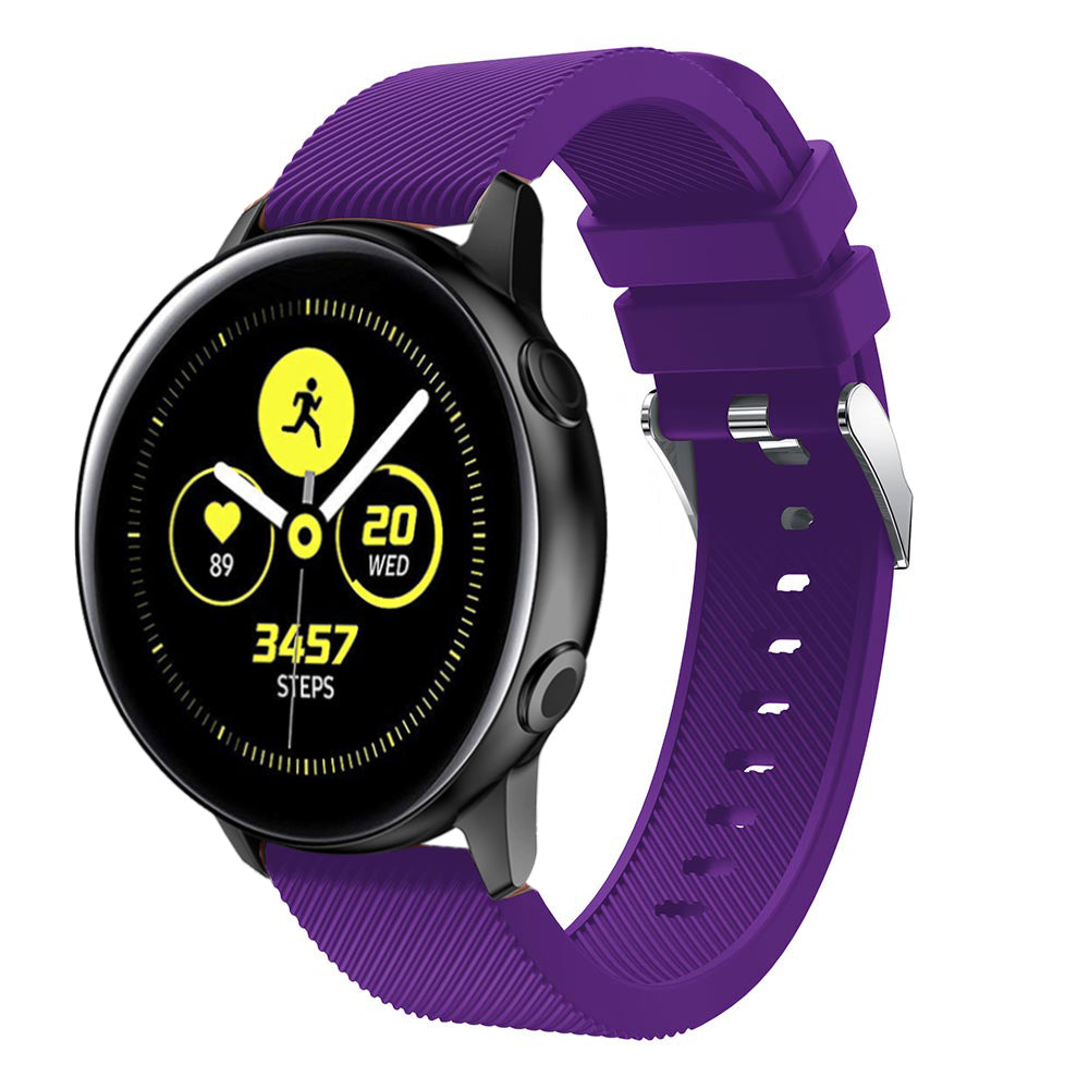 20mm Twill Texture Silicone Watch Strap for Samsung Galaxy Watch Active SM-R500