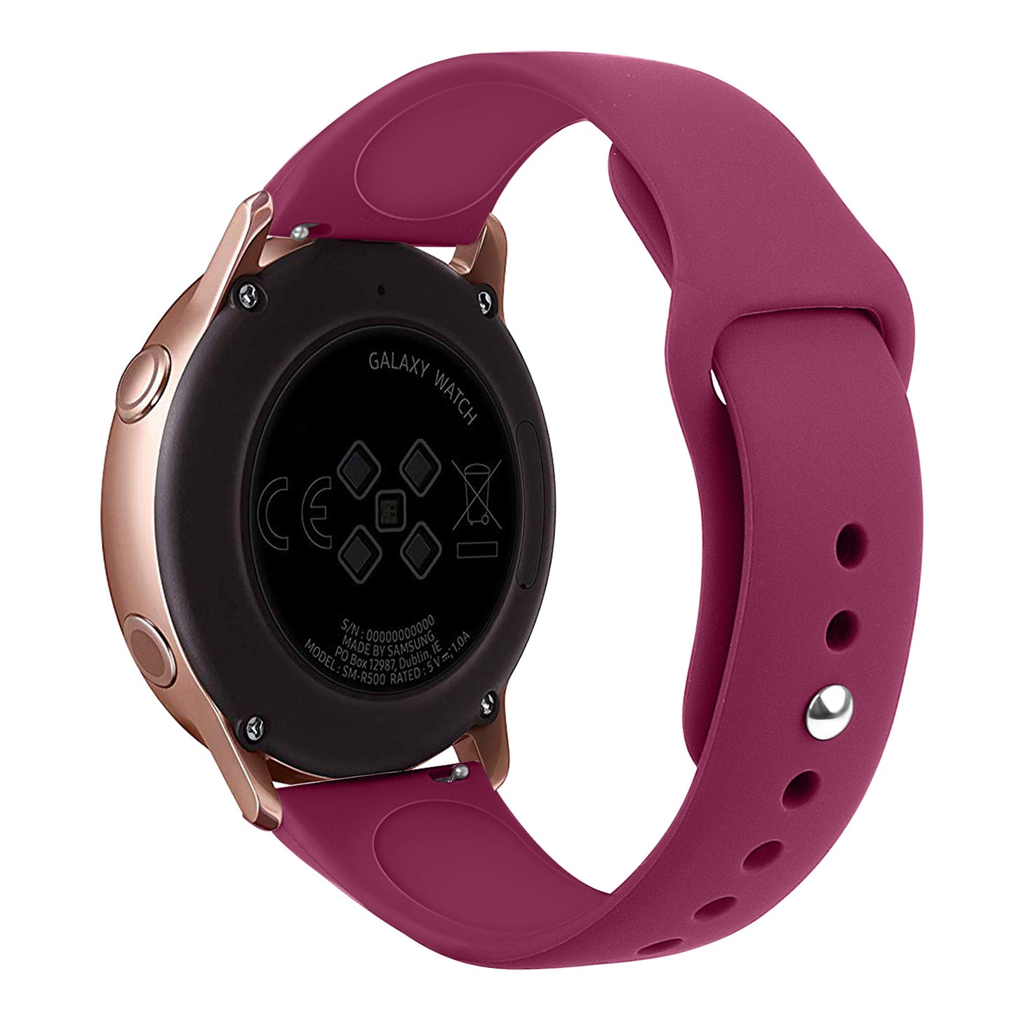 20mm Soft Silicone Watch Band Replacement for Samsung Galaxy Watch Active SM-R500