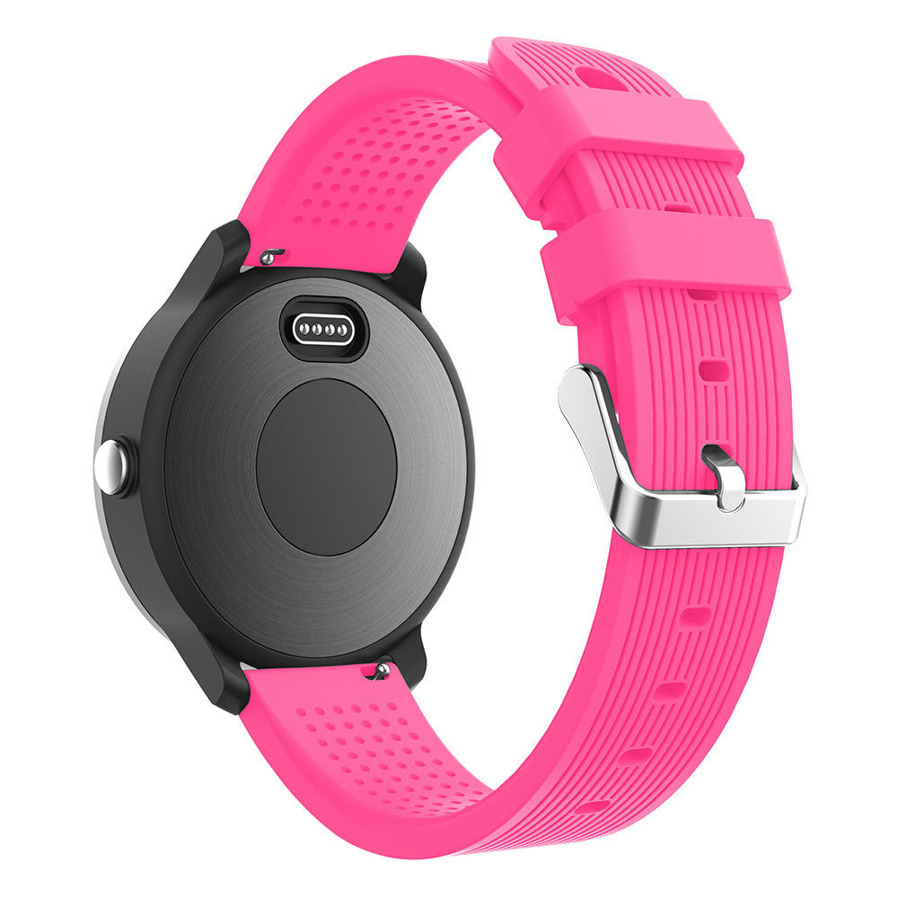 20mm Stripes Texture Silicone Watchband for Garmin Vivoactive 3 Adjustable Watch Strap Replacement