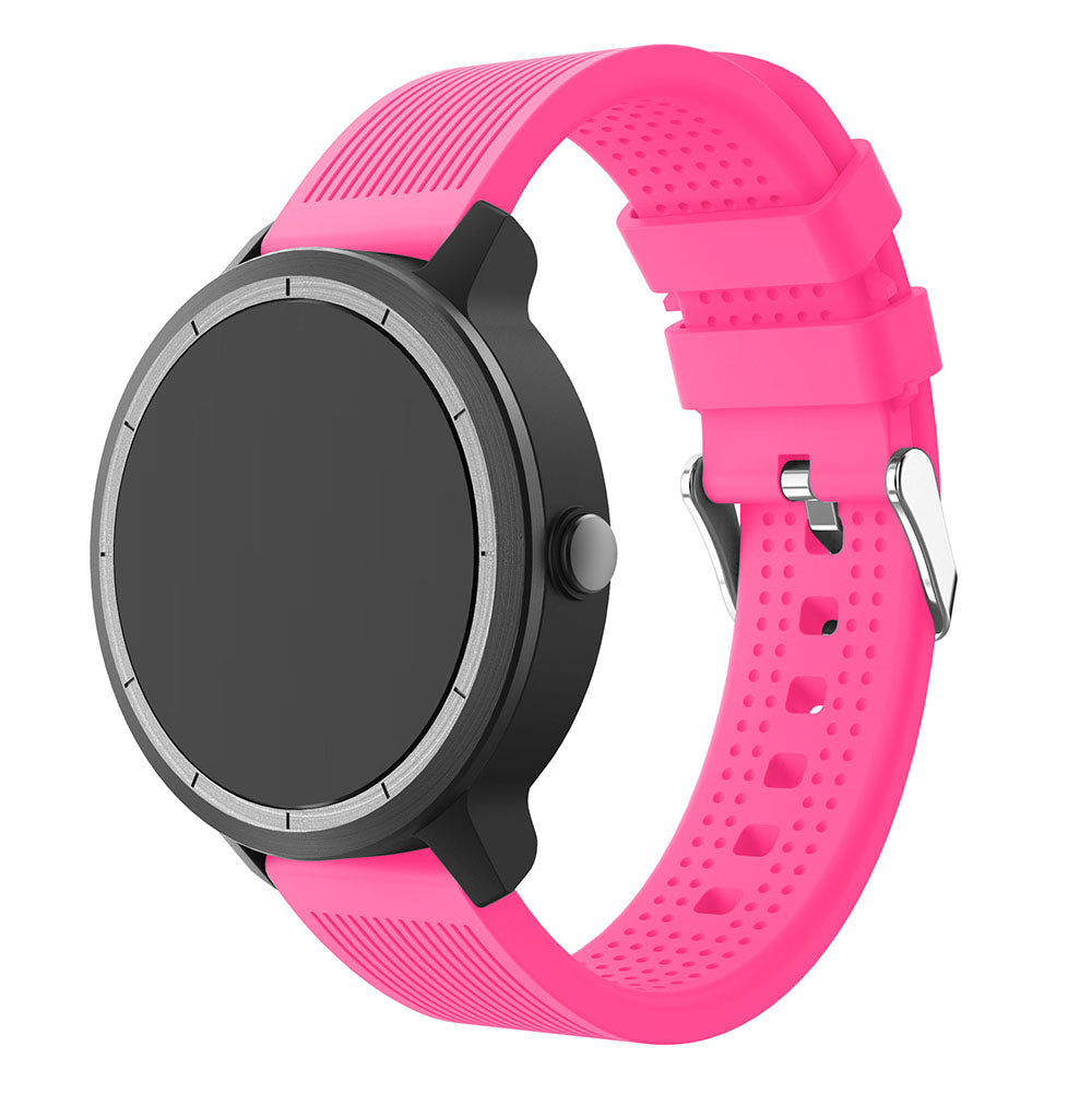 20mm Stripes Texture Silicone Watchband for Garmin Vivoactive 3 Adjustable Watch Strap Replacement