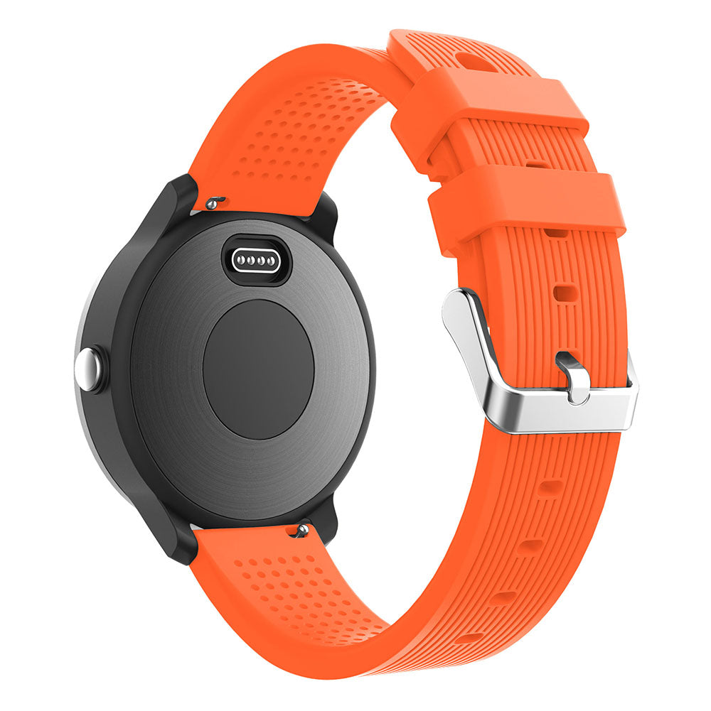 20mm Stripes Texture Silicone Watchband for Garmin Vivoactive 3 Adjustable Watch Strap Replacement