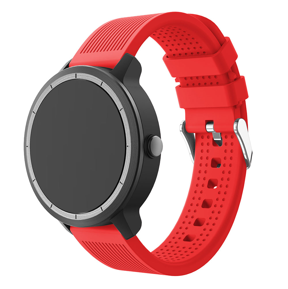 20mm Stripes Texture Silicone Watchband for Garmin Vivoactive 3 Adjustable Watch Strap Replacement