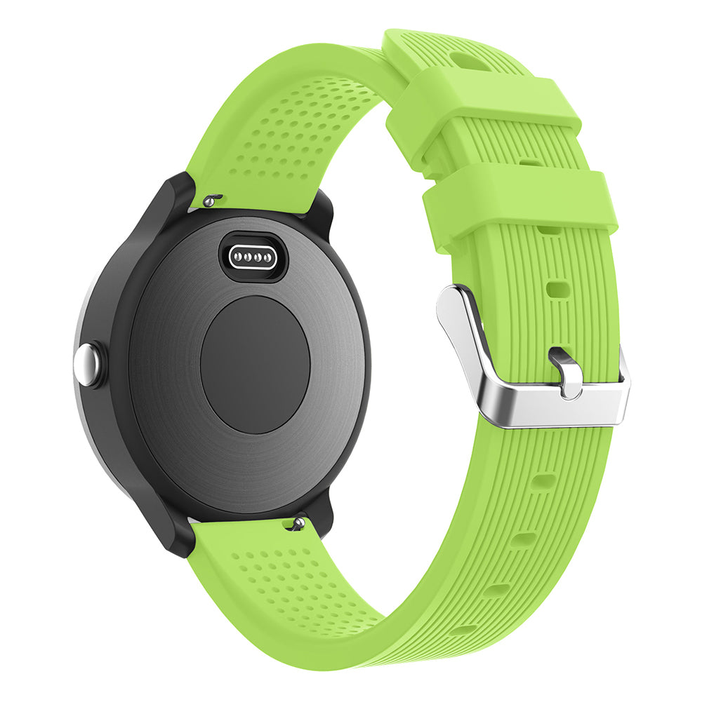 20mm Stripes Texture Silicone Watchband for Garmin Vivoactive 3 Adjustable Watch Strap Replacement