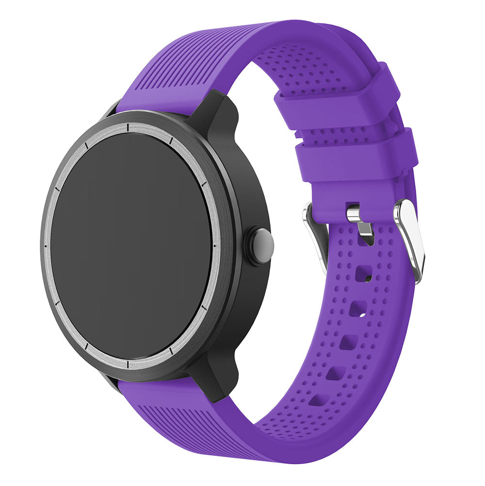 20mm Stripes Texture Silicone Watchband for Garmin Vivoactive 3 Adjustable Watch Strap Replacement