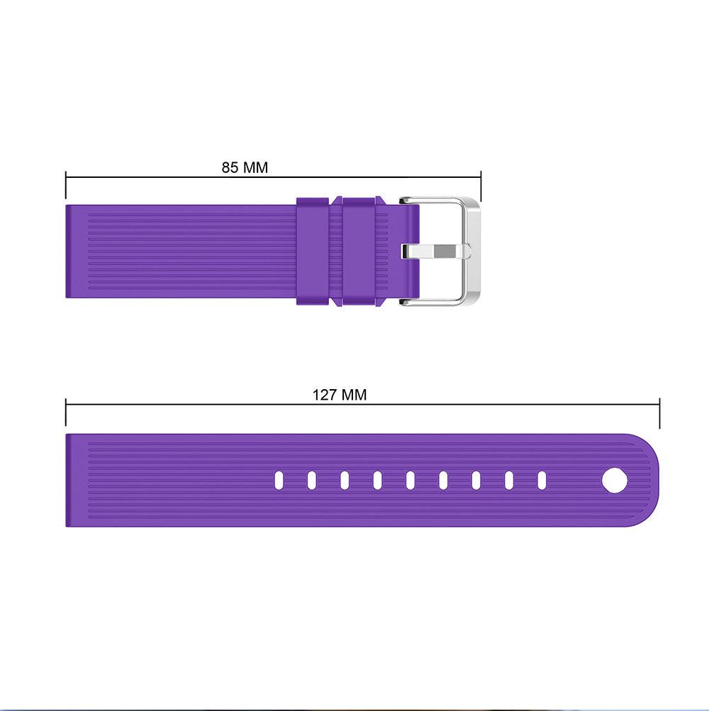 20mm Stripes Texture Silicone Watchband for Garmin Vivoactive 3 Adjustable Watch Strap Replacement
