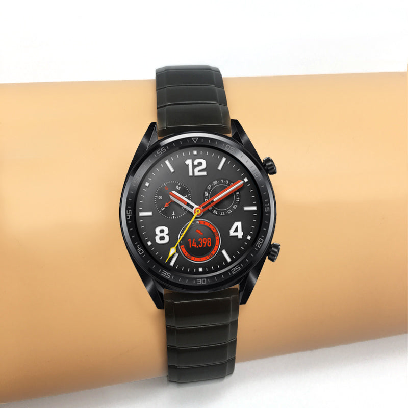 20mm One Bead Stainless Steel Watch Strap with Adjustable Clasp and Links for Samsung Galaxy Watch Active