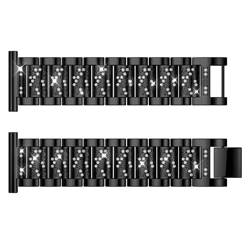 22mm Universal Rhinestone Decor Metal Watch Band for Huawei Watch GT / Samsung Gear S3 Classic / S3 Frontier
