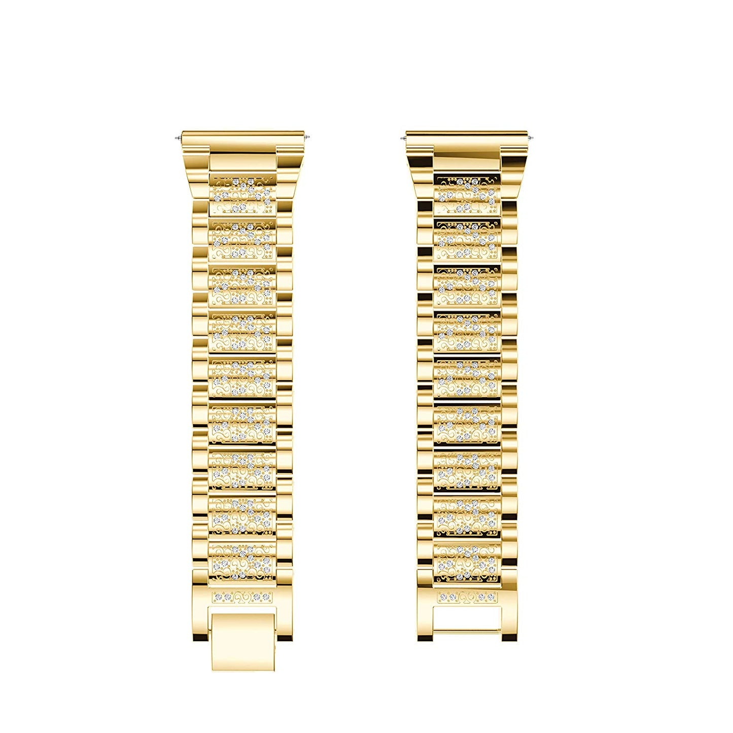 22mm Universal Rhinestone Decor Metal Watch Band for Huawei Watch GT / Samsung Gear S3 Classic / S3 Frontier