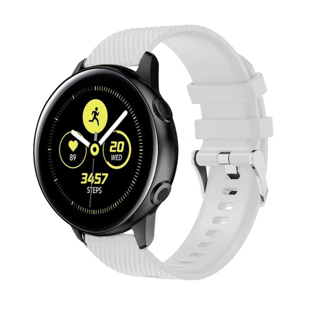 20mm Sandblasting Buckle Silicone Sport Watch Band for Samsung Galaxy Watch Active
