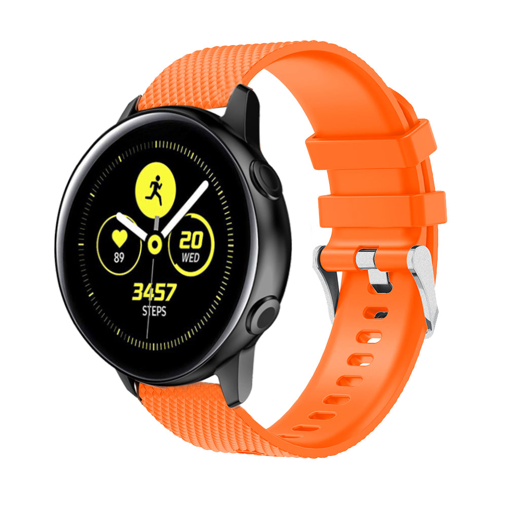20mm Sandblasting Buckle Silicone Sport Watch Band for Samsung Galaxy Watch Active