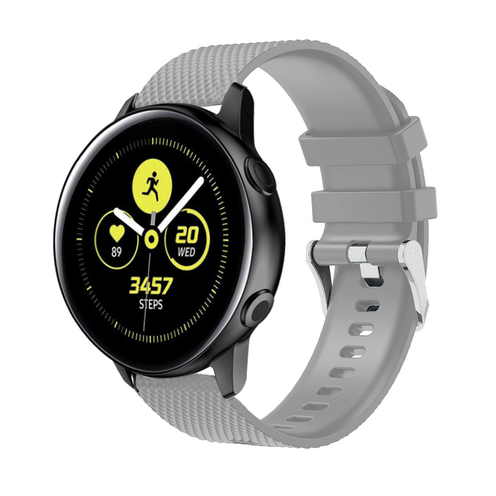 20mm Sandblasting Buckle Silicone Sport Watch Band for Samsung Galaxy Watch Active