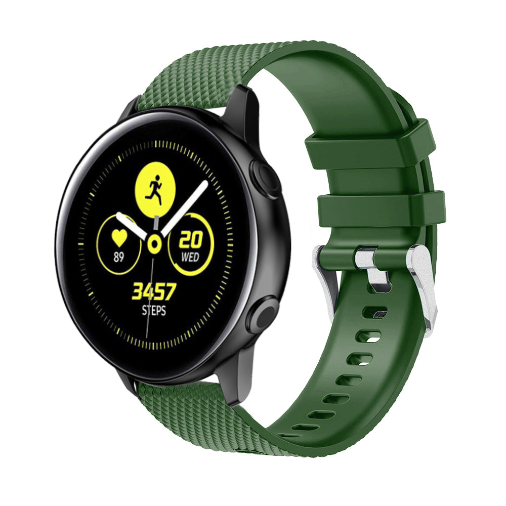 20mm Sandblasting Buckle Silicone Sport Watch Band for Samsung Galaxy Watch Active