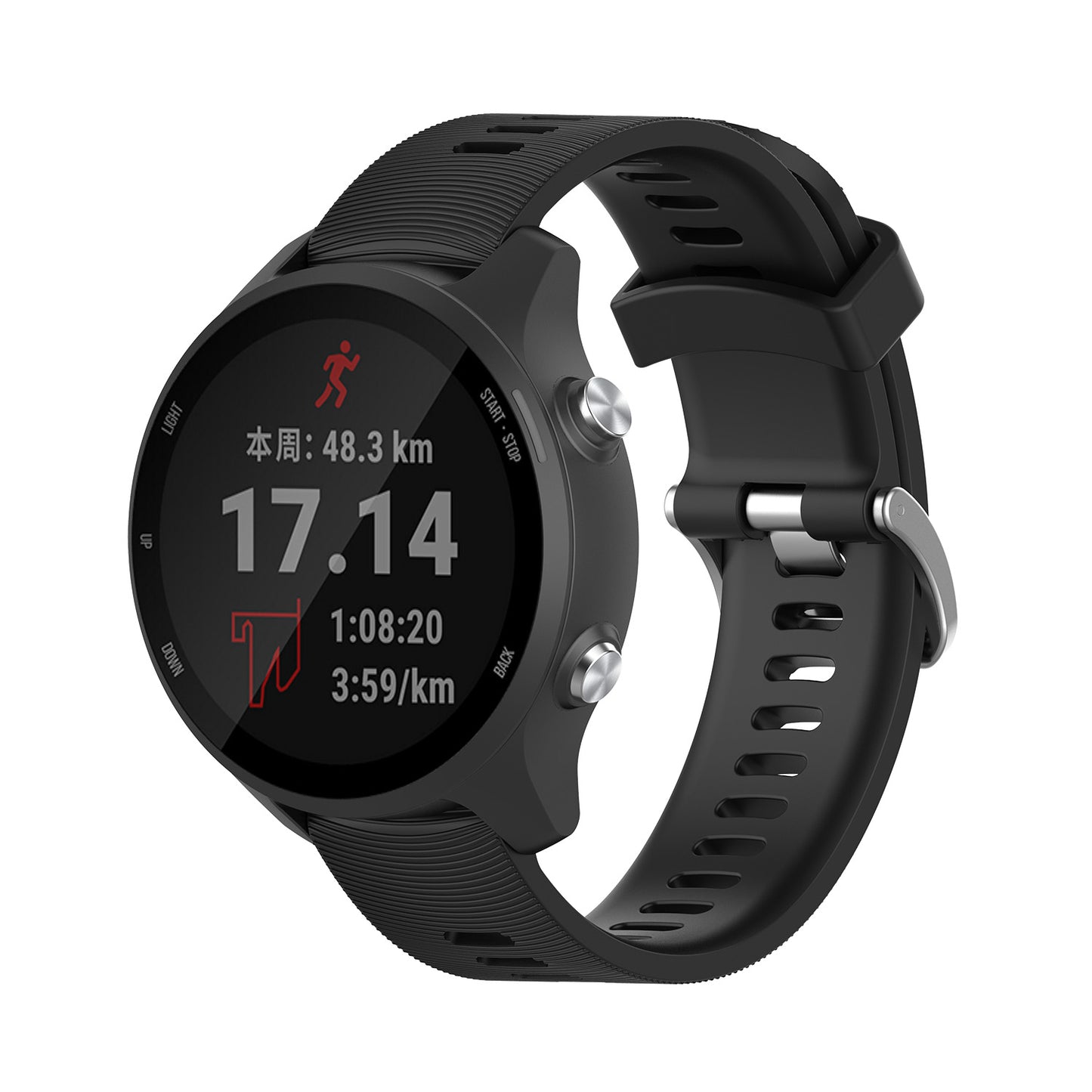 20mm Silicone Watch Strap for Garmin Forerunner 245 Smart Watch Band Replacement