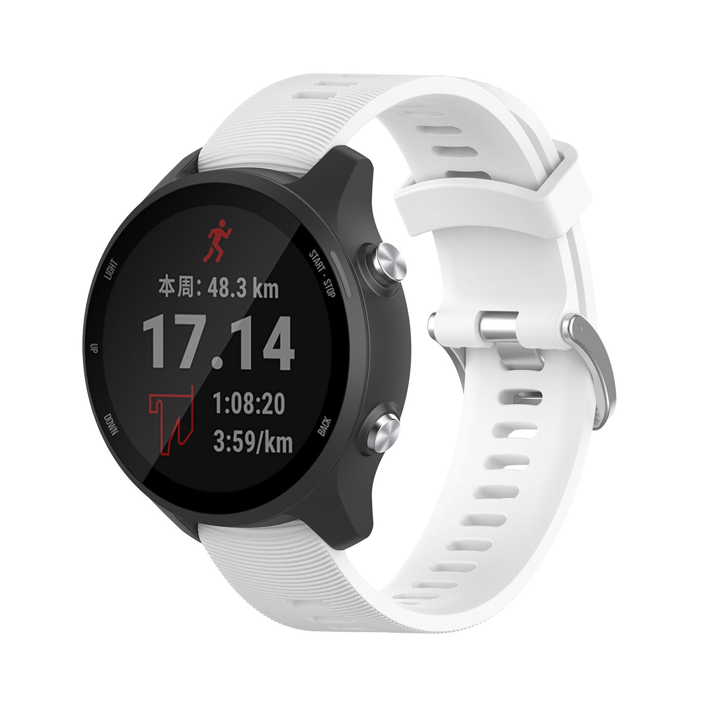 20mm Silicone Watch Strap for Garmin Forerunner 245 Smart Watch Band Replacement