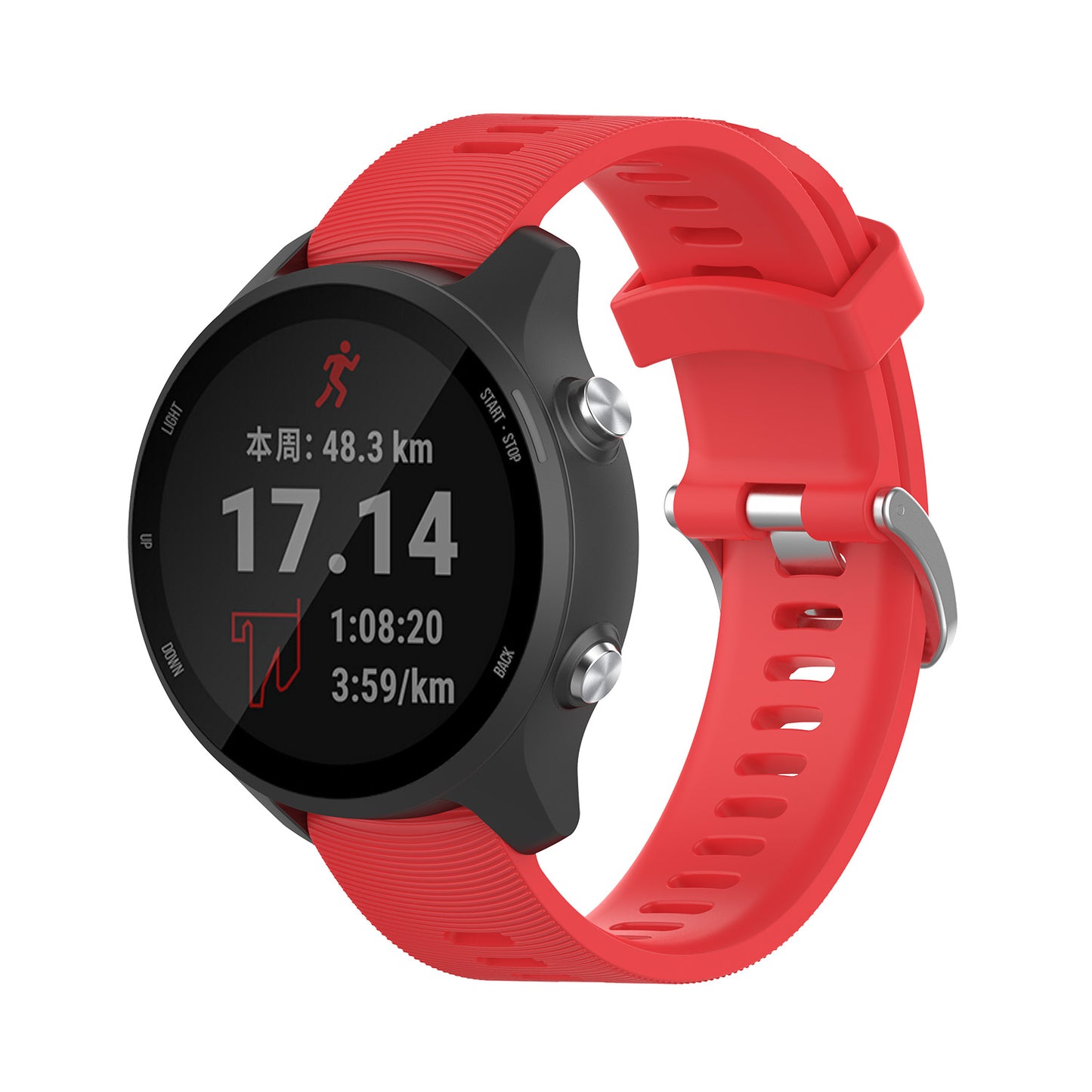 20mm Silicone Watch Strap for Garmin Forerunner 245 Smart Watch Band Replacement