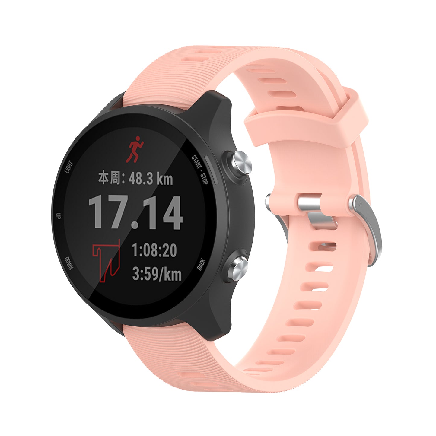 20mm Silicone Watch Strap for Garmin Forerunner 245 Smart Watch Band Replacement