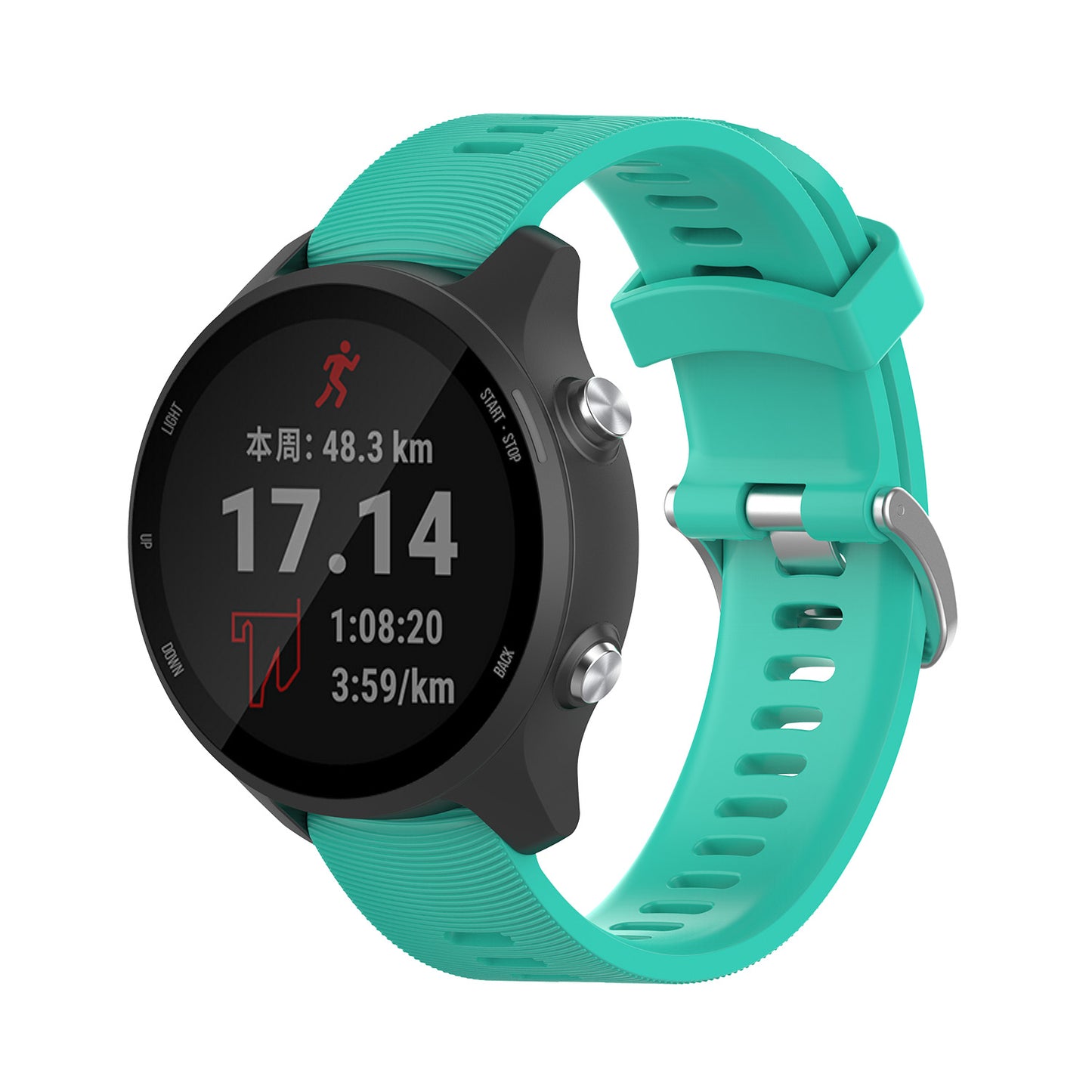20mm Silicone Watch Strap for Garmin Forerunner 245 Smart Watch Band Replacement