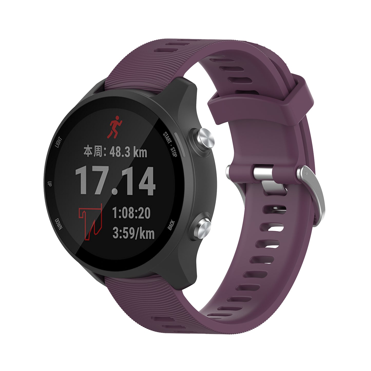 20mm Silicone Watch Strap for Garmin Forerunner 245 Smart Watch Band Replacement