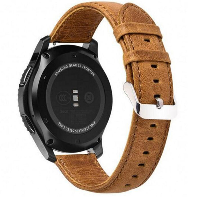 22mm Crazy Horse Texture Leather Smart Bracelet Strap for Huawei Watch GT