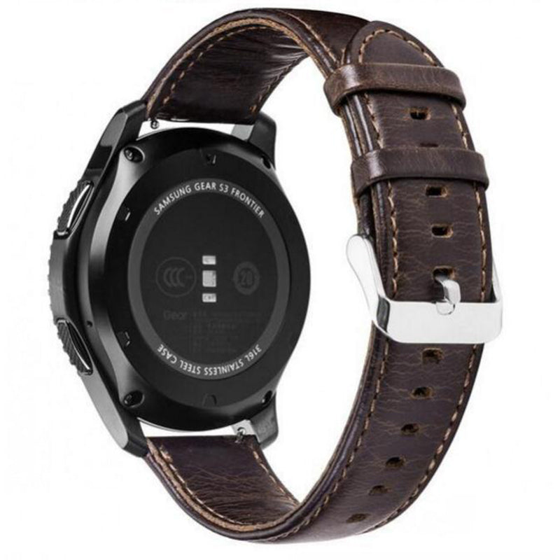 22mm Crazy Horse Texture Leather Smart Bracelet Strap for Huawei Watch GT