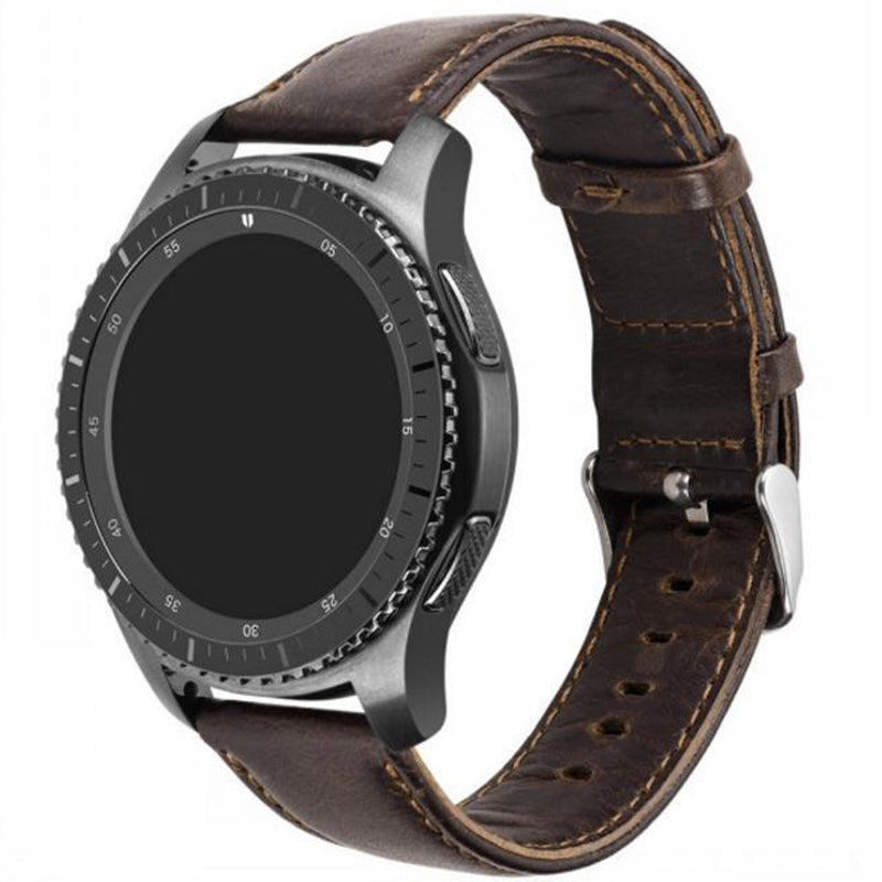 22mm Crazy Horse Texture Leather Smart Bracelet Strap for Huawei Watch GT