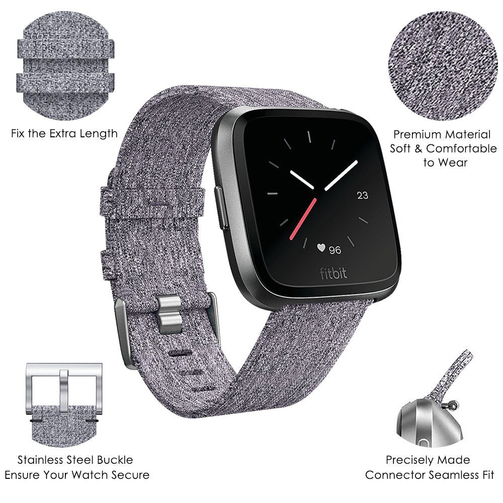 22mm Stainless Steel Clasp Nylon Wristband for Samsung Gear S3 Classic / Huawei Watch GT, etc.