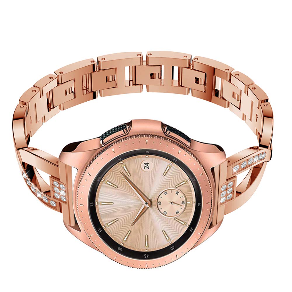 22mm Diamond Decor Stainless Steel Smart Watch Band for Samsung Gear S3 Classic/Frontier/Gear 2 R380 etc