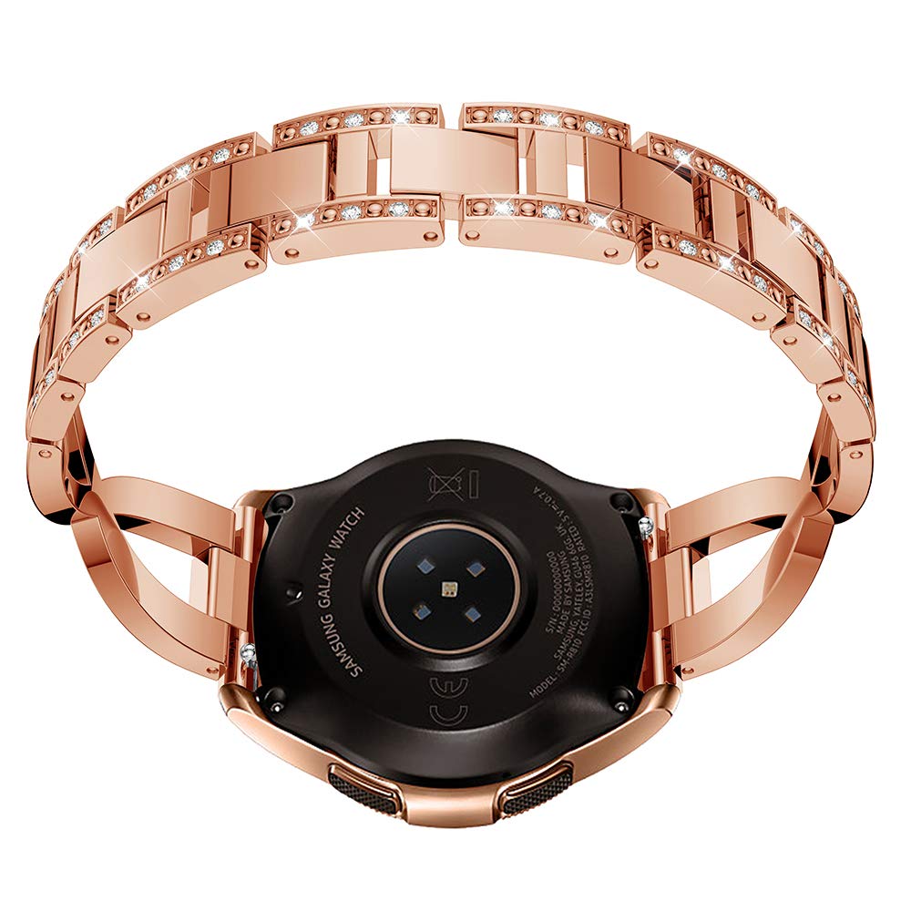22mm Diamond Decor Stainless Steel Smart Watch Band for Samsung Gear S3 Classic/Frontier/Gear 2 R380 etc