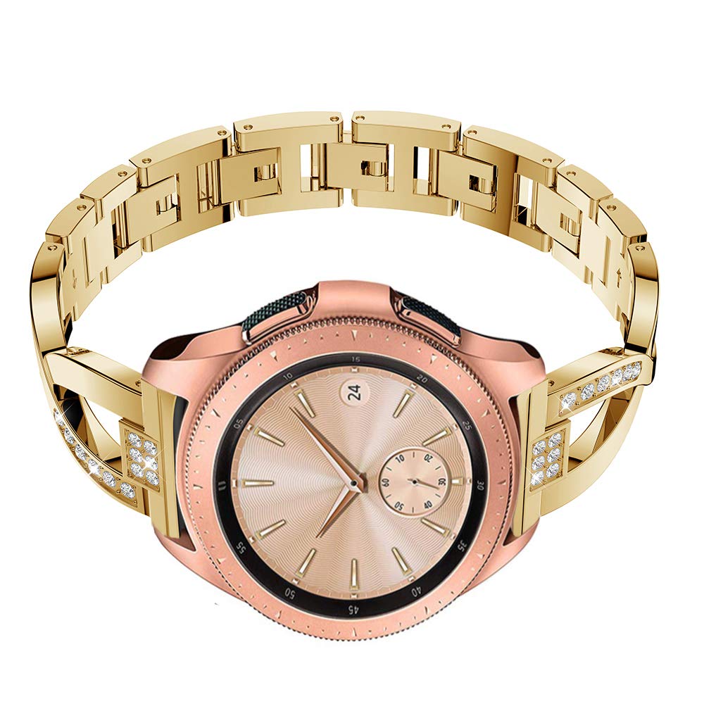 22mm Diamond Decor Stainless Steel Smart Watch Band for Samsung Gear S3 Classic/Frontier/Gear 2 R380 etc