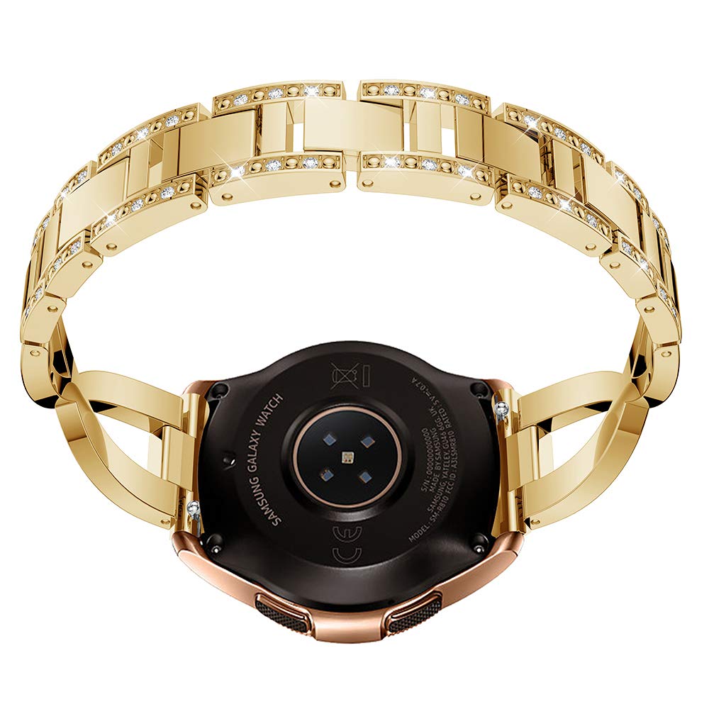 22mm Diamond Decor Stainless Steel Smart Watch Band for Samsung Gear S3 Classic/Frontier/Gear 2 R380 etc